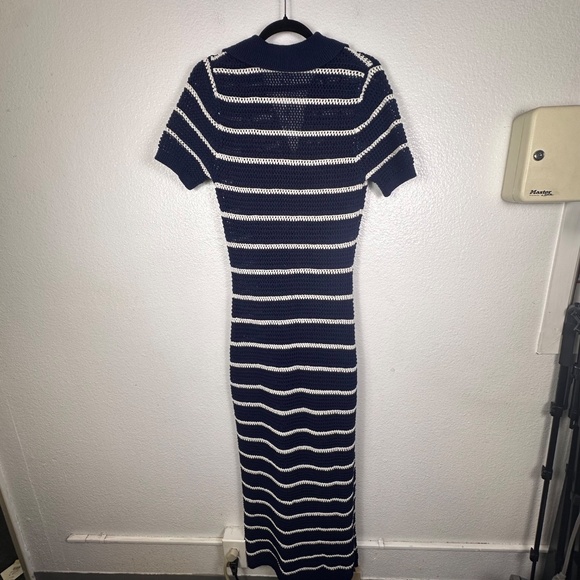 The Drop Women’s Adalyn Tape Yarn Split Neck Maxi Dress. Sz L. - Picture 3 of 6